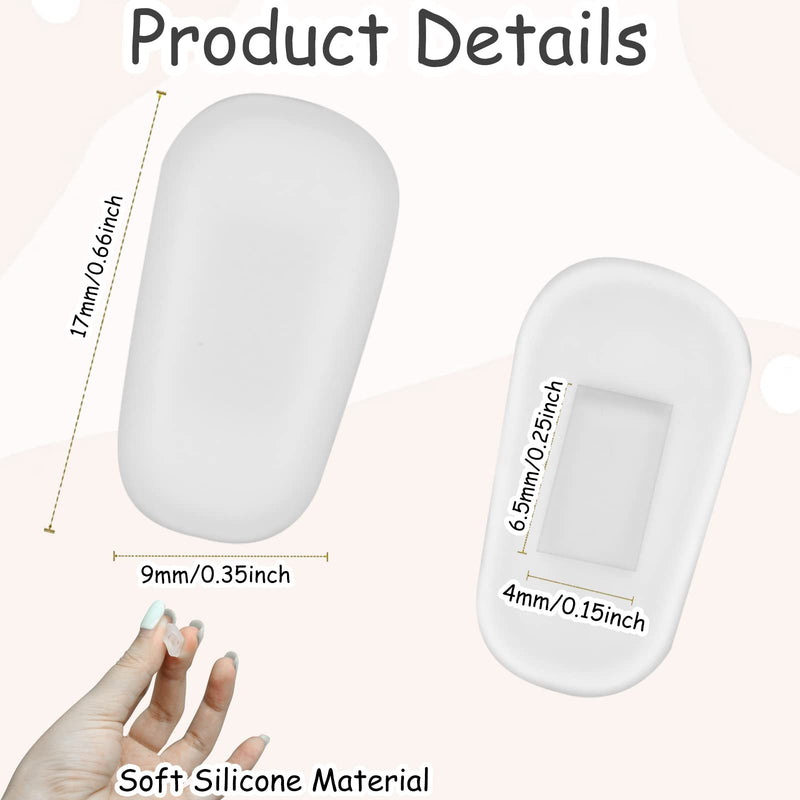 20 Pairs Eyeglass Nose Pads Covers, Slip-On Glasses Nose Pad Replacement Silicone Nose Pads for Eyeglasses, Eye Glasses Nose Pads Non Slip Protective Covers for Screw-in Glasses Sunglasses (White) - BeesActive Australia