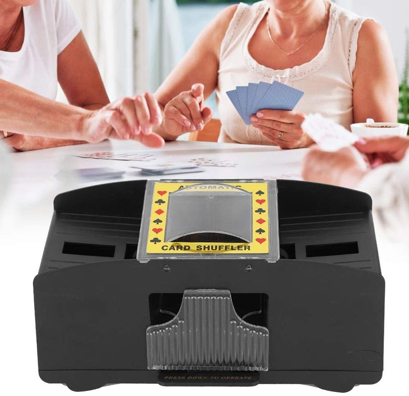 Automatic Battery Card r,Adult Elderly Electric Automatic 2-Deck Labor-Saving Card r Tool Accessory,Card r Blackjack, Poker, Quiet, Easy to Use,Avoid Cheating - BeesActive Australia