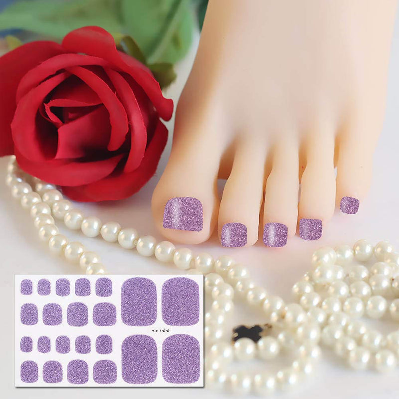 SILPECWEE 6 Sheets Glitter Adhesive Nail Polish Wraps Stickers Strips Set and 1Pc Nail File Solid Color Nail Art Decals Manicure Kit - BeesActive Australia