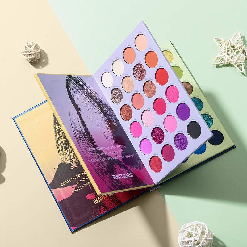 Color Shades Beauty Glazed Eyeshadow Palette Makeup Palette Combination With 3 Layers Highly Pigmented Eye Shadow 72 Colors Matte Shimmer Metallic Eyeshadow Pallet Blendable Long Lasting 72 Colors-Color Shades - BeesActive Australia