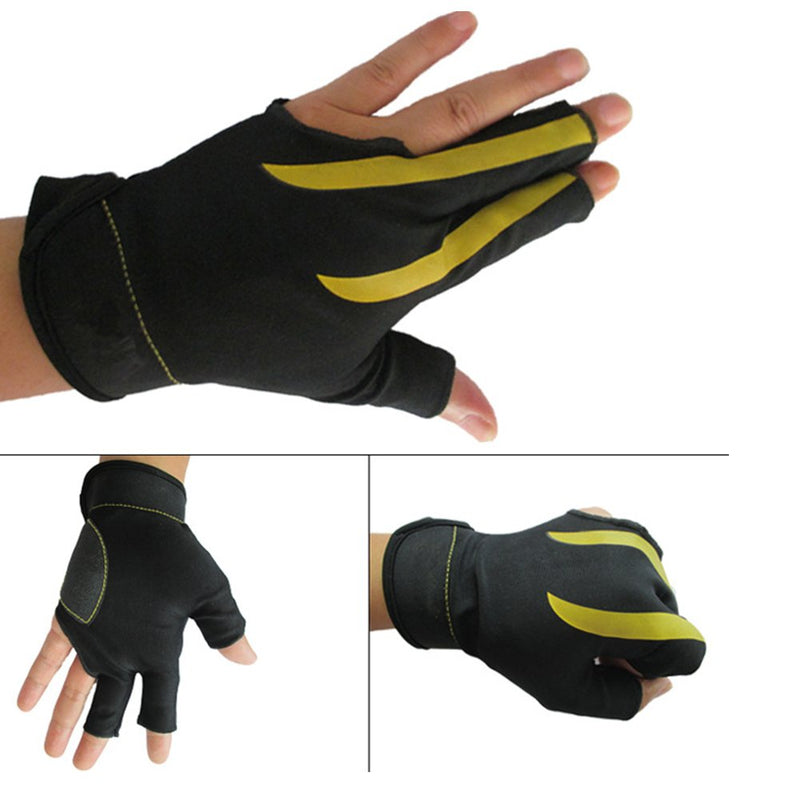 [AUSTRALIA] - Greatstar Billiards Gloves Wear-Resisting 3 Fingers Gloves for Snooker Cue Sport，The First Choice of Billiards Players (Wear on The Left Hand 1PCS) Red 