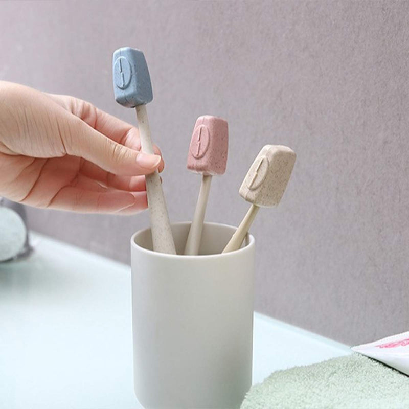 JieGuanG Toothbrush Head Cover, 8Pcs Colorful Anti Dusty Antibacterial Toothbrush Protective Case(About 3.5 * 1.5 * 2cm) - BeesActive Australia