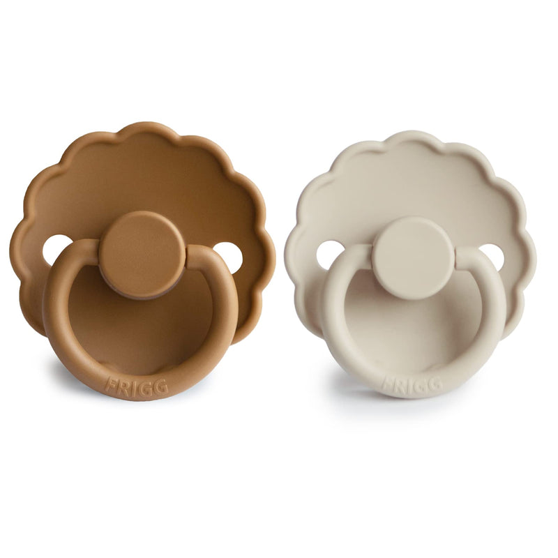 FRIGG Daisy SilkySoft Silicone Baby Pacifier | Made in Denmark | BPA-Free (Cappuccino/Cream, 0-6 Months) Cappuccino/Cream - BeesActive Australia