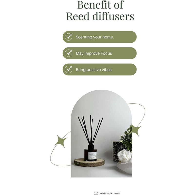 Essential Oil Reed Diffuser | Sandalwood & Vanilla | 100ml | 7 Sticks | Natural Home Fragrance for All Occasions - BeesActive Australia