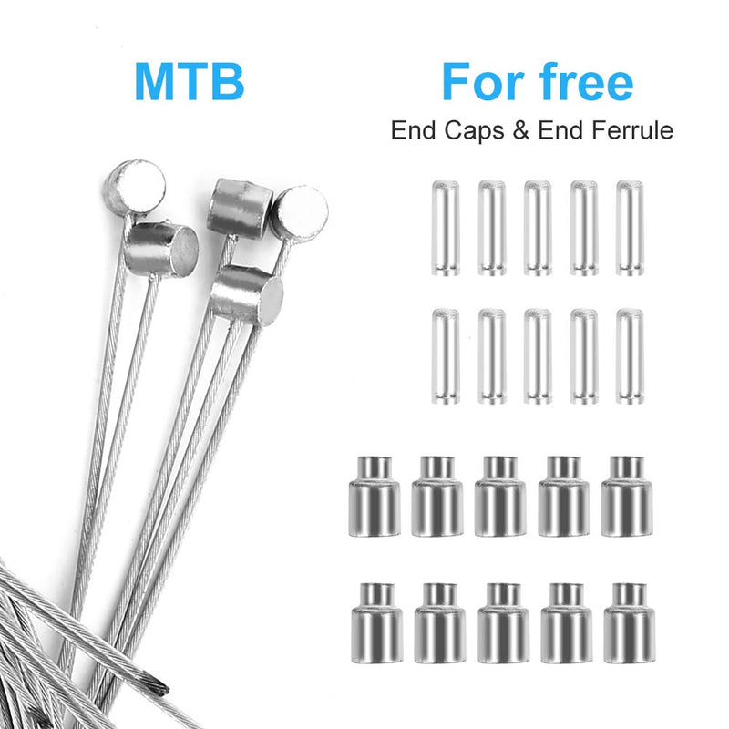 Hapleby 10PCS Premium Bike Brake Cable, Professional Bicycle brake line for Mountain and Road, Free For End Caps and End Ferrule - BeesActive Australia
