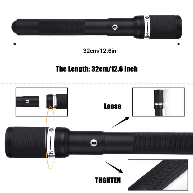 [AUSTRALIA] - VGEBY 12.6 Inch Cue Extender Aluminum Alloy Billiard Holder Push On Telescopic Cue Extension (Color : Black) 