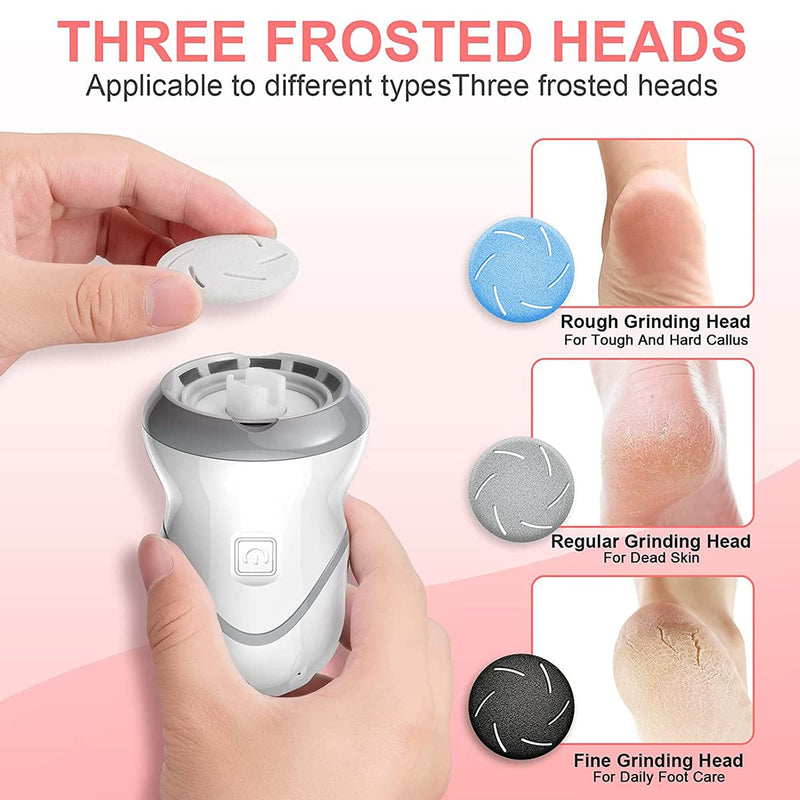 Electric Foot Grinder Adjustable Foot File Electric Pedicure Callus Remover Vacuum Adsorption Electric Foot Grinder Hard Skin Remover for Dead Dry Skin and Cracked Heel USB Rechargeable for Women Gift - BeesActive Australia