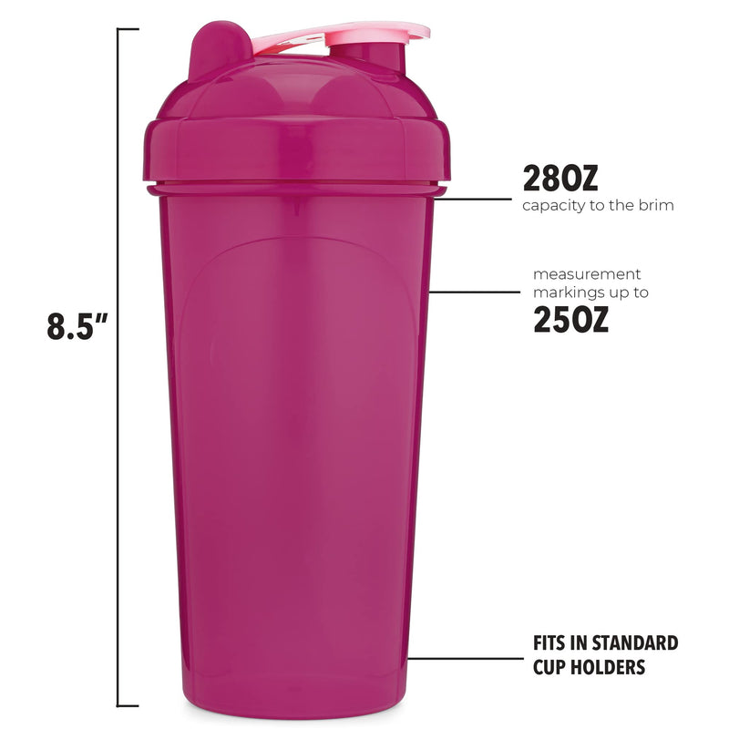[4 Pack] 28 oz Shaker Bottle | Protein Shaker Bottle 4-Pack with Mixing Agitators (Black/Rose, Purple/White, Pink, Mint/White) | Shaker Bottle for Protein Mixes Pack is BPA Free and Dishwasher Safe 28 Ounces Black/Rose, Purple/White, Pink, & Mint/White - BeesActive Australia