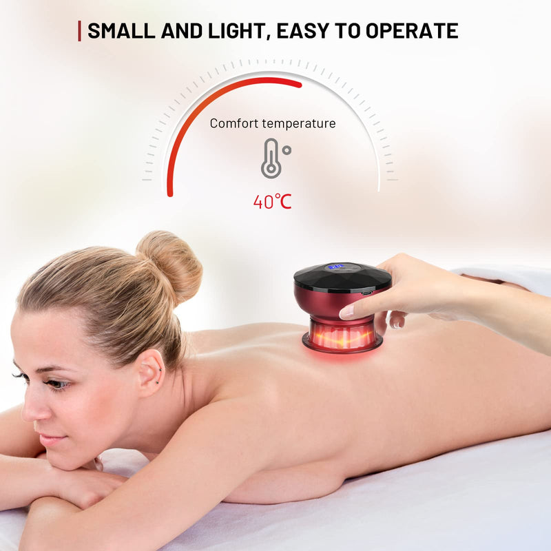 Electric Cupping Therapy Massager Machine, 3 in 1 Rechargeable Gua Sha Massager with 3 Suction Modes, Vacuum Cupping Therapy Set Handheld Scraping Tool with LCD Screen, 12 Suction Levels Adjustable - BeesActive Australia