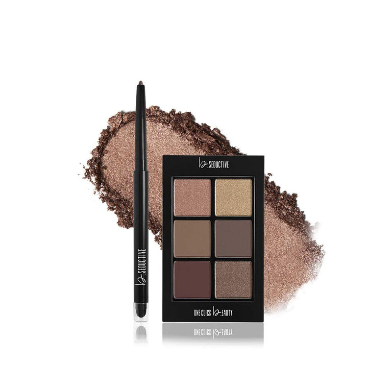 One Click Beauty b.SEDUCTIVE 2-Piece Eye Kit, Longwear Makeup, The Warm Nudes - BeesActive Australia