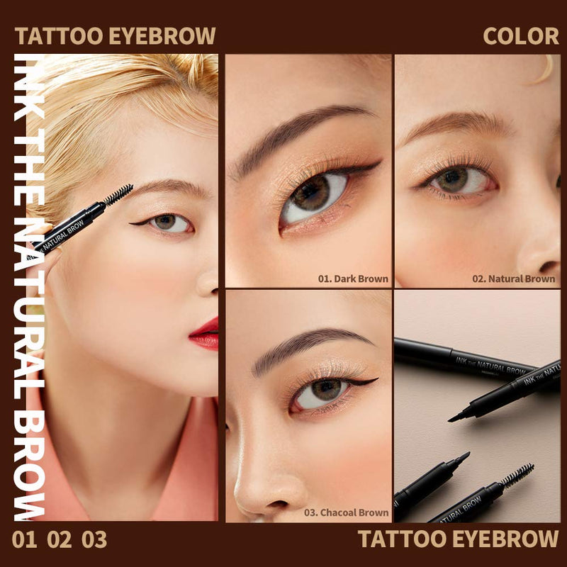 PASSIONCAT Ink The Natural Eyebrow No.2 Natural Brown - Eyebrow Definer Tint Super Soft Brow Pen - BeesActive Australia