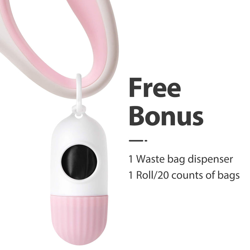Fida Retractable Dog Leash with Dispenser and Poop Bags for X-Small/Small/Medium/Large Breed, 16 ft Heavy Duty Pet Walking Leash, Anti-Slip Soft Handle, Reflective Strong Nylon Tape, One-Handed Brake X-Small, 10ft White - BeesActive Australia