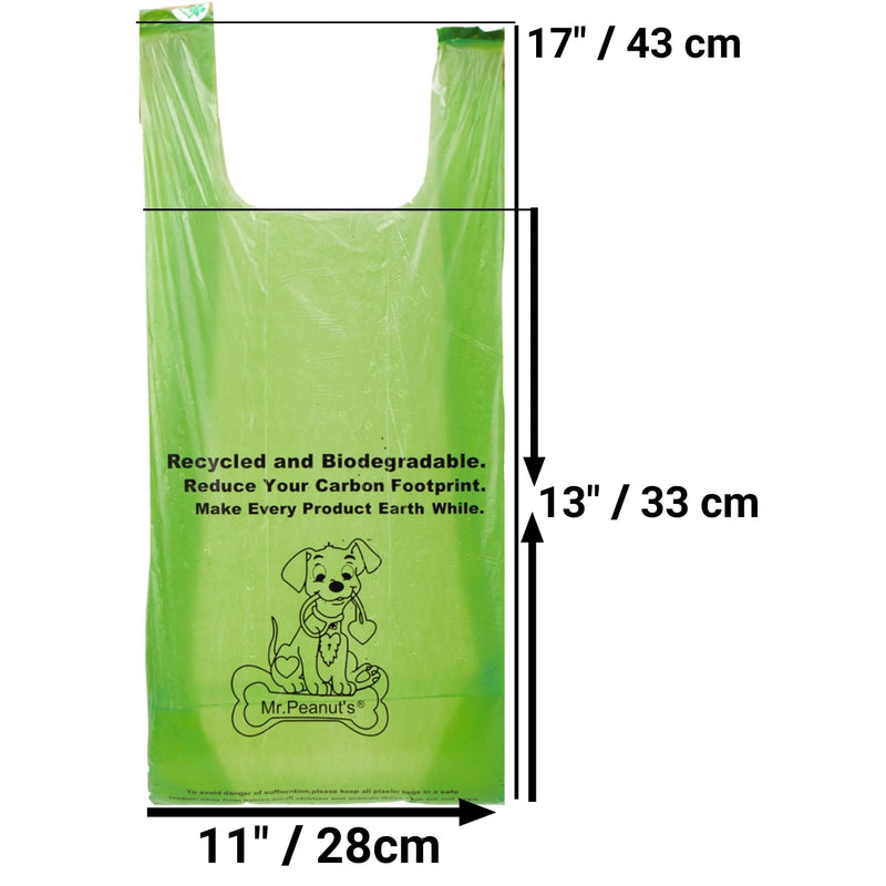 Mr. Peanut's XL Pooper Scooper Sized 13X11" BioDegradable BioPlastic Recycled Waste Bags Made From Plants - 160 Count - BeesActive Australia