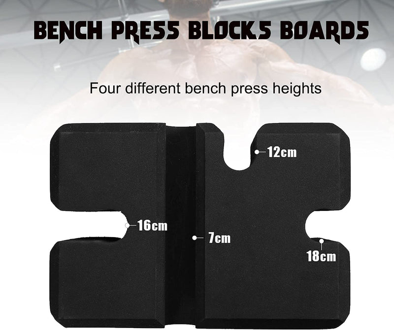 POLANG Anti-Slip Bench Press Block，Bench Rest Foam Shooters Block Fitness Strength Exercise Equipment Bench Press mat, Fitness Workout Exercising Equipment Accessories Rectangle Large - BeesActive Australia