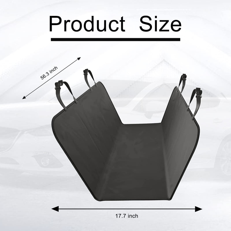 Ajxn Dog Back Seat Cover Protector Waterproof Scratchproof Hammock for Dogs Backseat Protection Against Dirt and Pet Fur Durable Pets Seat Covers for Cars and SUVs Pack-1 (Black) - BeesActive Australia