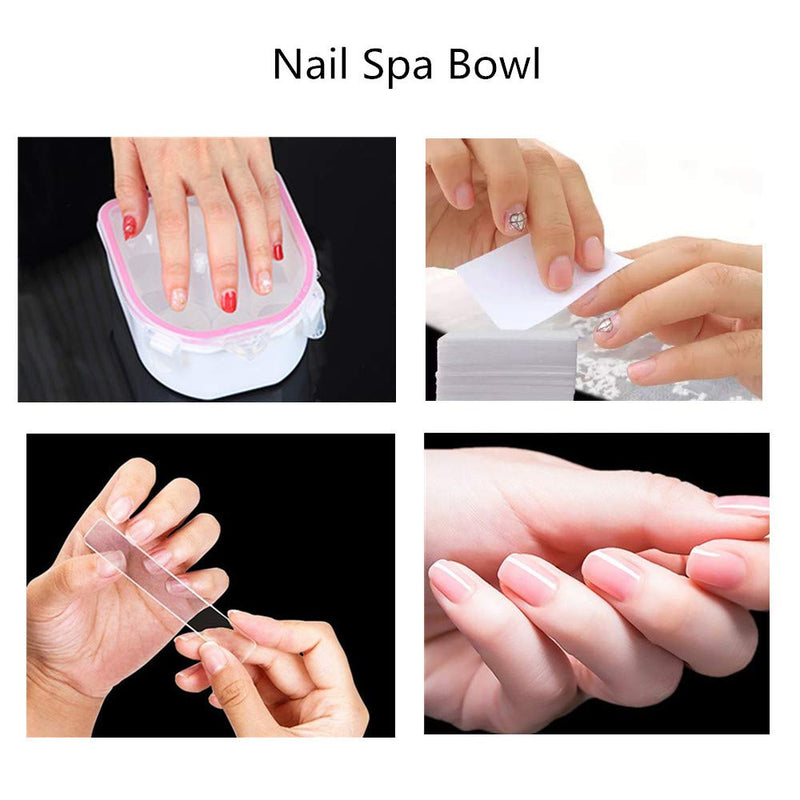 2 Pack Nail Soaking Bowl Acrylic Nail Remover Soak Off Tray Polish Remove Wash Soaker Manicure Spa Tool - BeesActive Australia