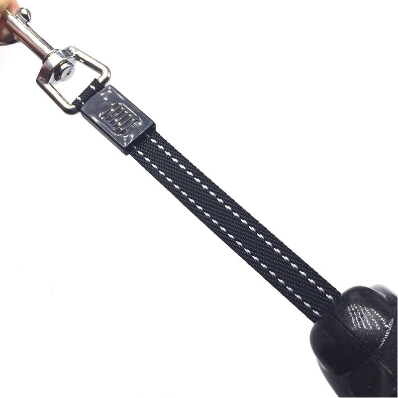 Niubow Retractable Dog Leash with Nylon Ribbon Lead for Small & Medium Breeds, Durable, No Tangle, 10-feet Long, Supports up to 25-Pound Black - BeesActive Australia