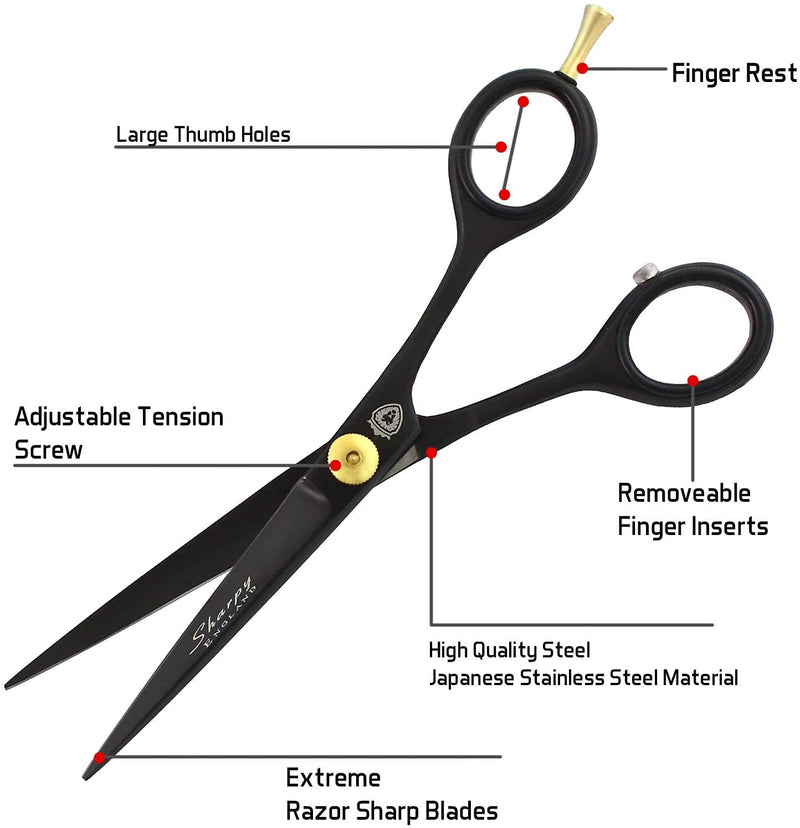 Professional Hairdressing Scissors Hair Scissor for Hairdressers Barbers Stainless Steel - Hair Cutting Shears - For Salon Barbers, Men & Women - BeesActive Australia