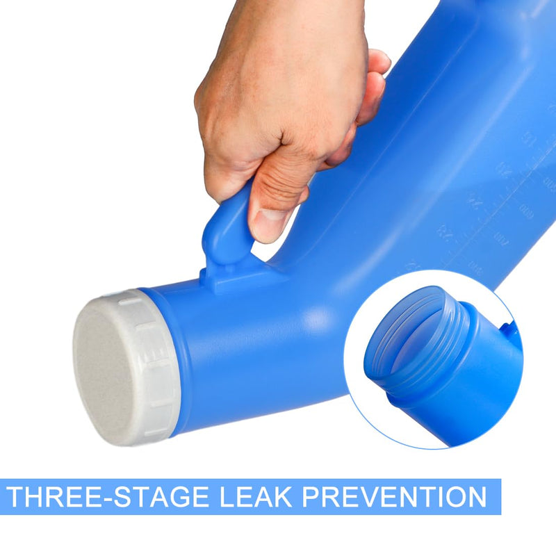 Urinal Bottle Portable Urinal Toilet 1L Male Plastic Pee Bottle Urine Bottles with Lid Wee Potty for Travel Tent Camping Emergency - BeesActive Australia