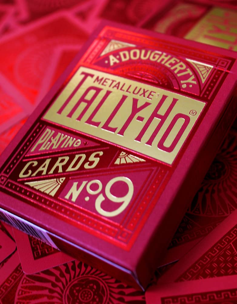 Tally-Ho MetalLuxe Red Playing Cards - BeesActive Australia