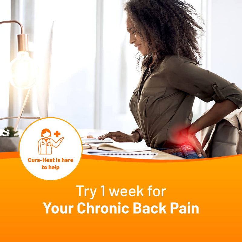 Cura-Heat Back and Shoulder Pain heat patche | 7 patches | Targeted Pain Relief | Pain relief up to 24h | Penetrating Heat Action - BeesActive Australia