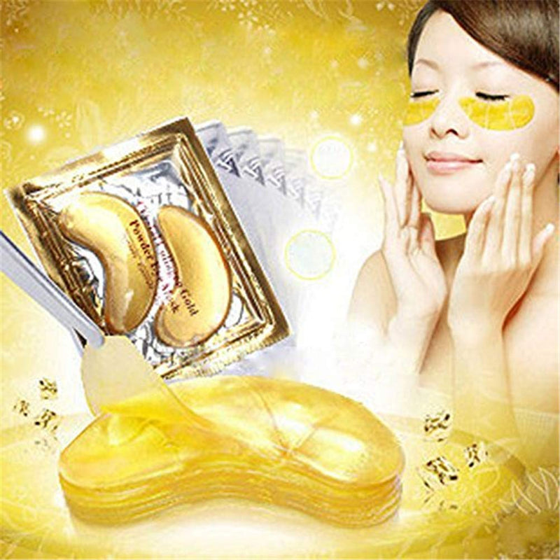 Jakuva 30 Pairs Collagen Gold Eye Masks Powder Crystal Gel Eye Masks For Anti Aging, Remove Bags, Anti Wrinkles, Moisturizing & Hydrating, Under Eye Patches (30 Pairs Gold) 30 Pairs Gold - BeesActive Australia