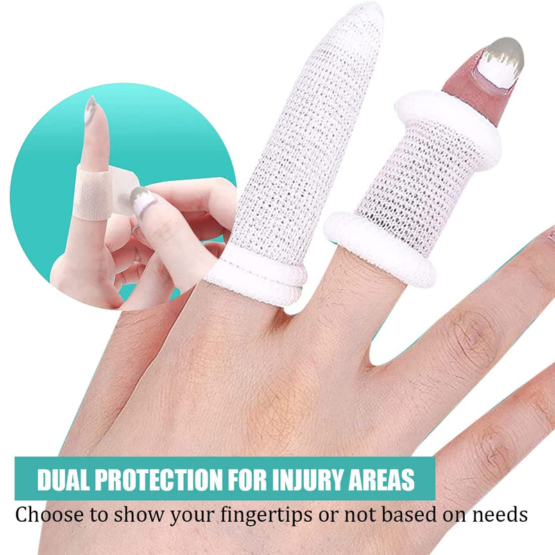 Finger Bandage First Aid Finger Cot Finger Protectors Tubular Bandage Dressings Finger Cots for Finger Sprains Swelling 20pcs - BeesActive Australia