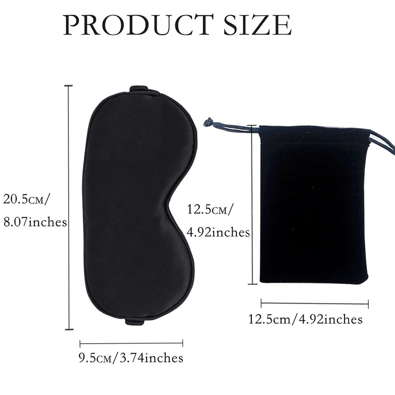 Eye Masks for Sleeping, 2 Pack Natural Silk Sleeping Mask with Adjustable Strap and Ear Plugs, Blocks Light Sleep Eye Mask for Women Men - BeesActive Australia