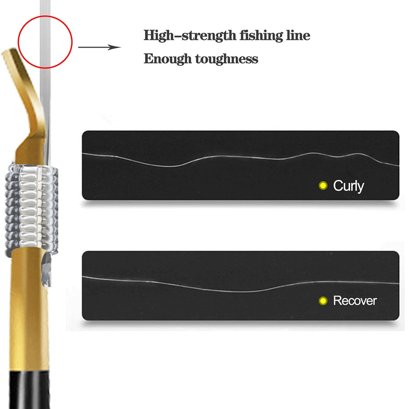 LNOJENR Fishing Hooks with Line, Strong Sharp Double Hook Rigs with Barbs, Pre Tied Fish Hooks Already Tied‑in Fishing Wire/Leader, Black Gold Fish Hook for Freshwater/Seawater (20 PCS), Medium, D10 - BeesActive Australia