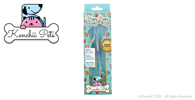 Kenchii Pets - Happy Puppy Home or Professional Dog Grooming Shears/Scissors 5.5 or 6.5 5.5 in. Total Length - BeesActive Australia
