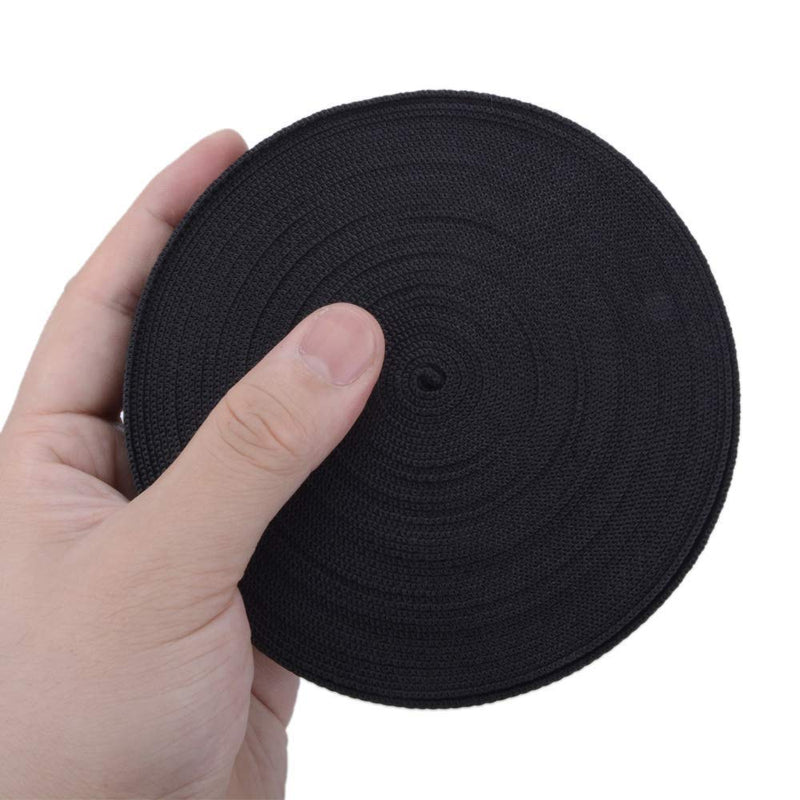Atneway 1 Roll 10 Yards 0.75 Inch Wide Flat Nylon Webbing Strap for DIY Making Luggage Strap, Dog Leashes, Lawn Chairs, Hammocks, Towing, Outdoor Activities, Canoe Seat, Furniture, Slings - Black - BeesActive Australia