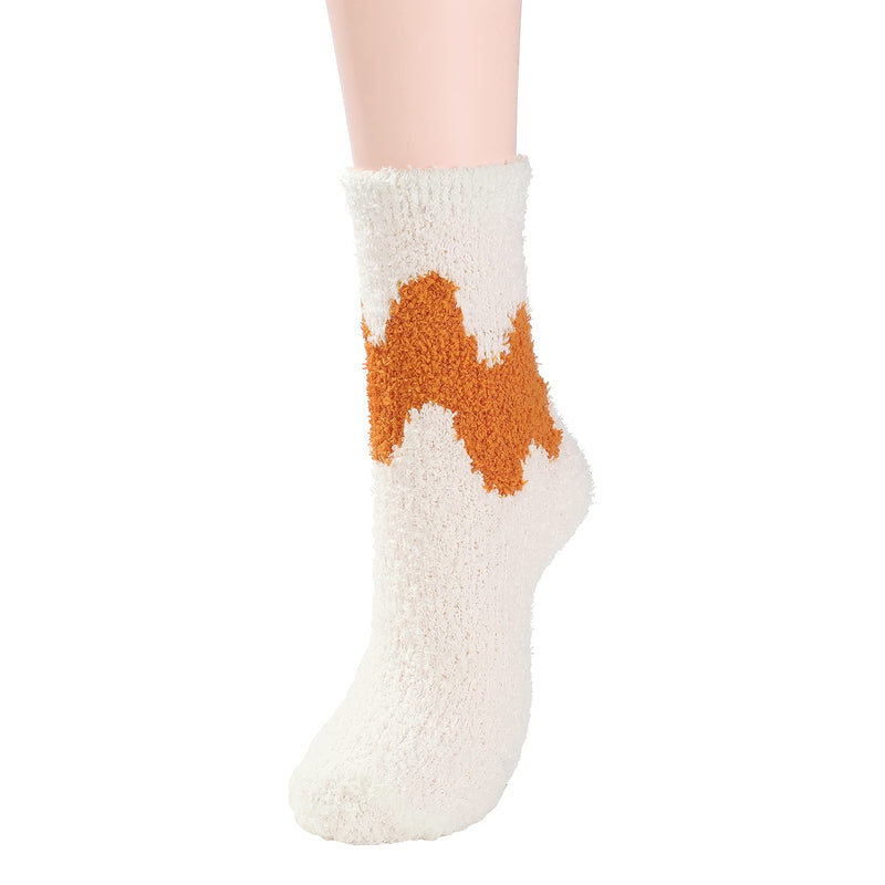 Zando Womens Fuzzy Socks Warm Slipper Socks Winter Fluffy Socks Cozy Fuzzy Socks Athletic Fleece Socks Cute Crew Socks One Size H 4/Gradient Ice Cream - BeesActive Australia