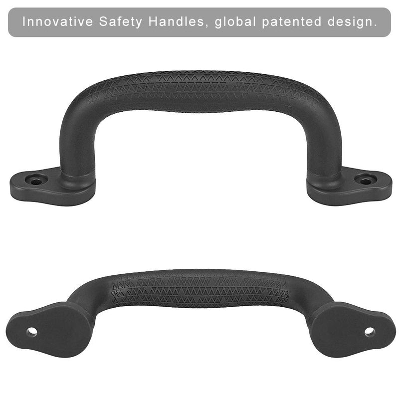 Dolibest Set of 4 Safety Playground Handles,Swing Set Kids Safety Hand Grips for Playset, Climbing Frame, Play House,Climbing Frame, Play House Handles(Black) Black - BeesActive Australia