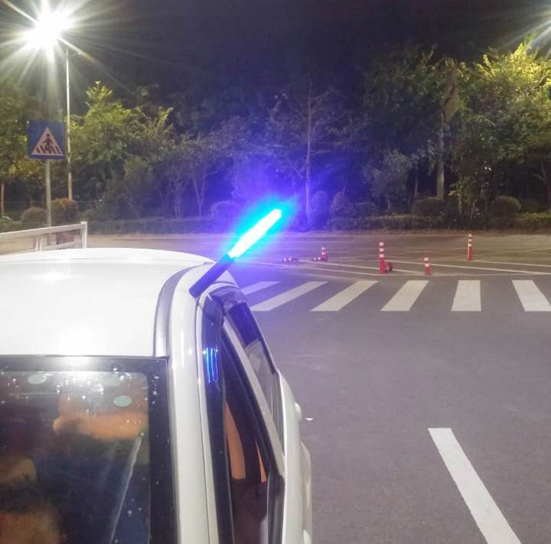 SAMDO 11.0 inch Magnet Wand Baton Traffic Control Road Safety Lamp Military Survival LED Light Stick (Blue) Blue - BeesActive Australia