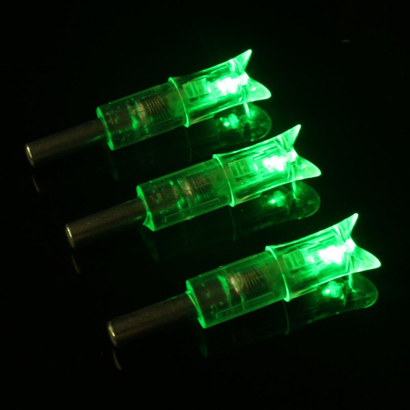 6PCS-New Lighted Nocks for Arrows with .300/7.62mm Inside Diameter Led Nocks Arrow nocks with Switch Button for Archery Hunting 6 Pack Green Pack of 6 - BeesActive Australia
