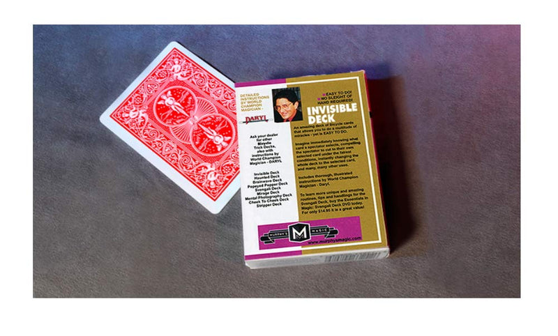 Invisible Deck Bicycle - red - BeesActive Australia