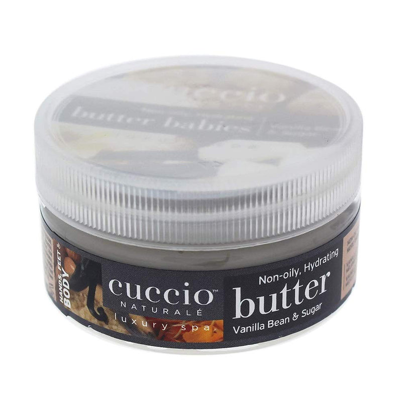 Cuccio Naturalé Butter Babies Vanilla Bean & Sugar - Non-Oily Hydration for Hand, Body, Feet - Comfort/De-Stress - Paraben & Cruelty Free, w/Natural Ingredients & Plant Based Preservatives - 1.5 oz Vanilla Bean and Sugar 1.5 Ounce (Pack of 1) - BeesActive Australia