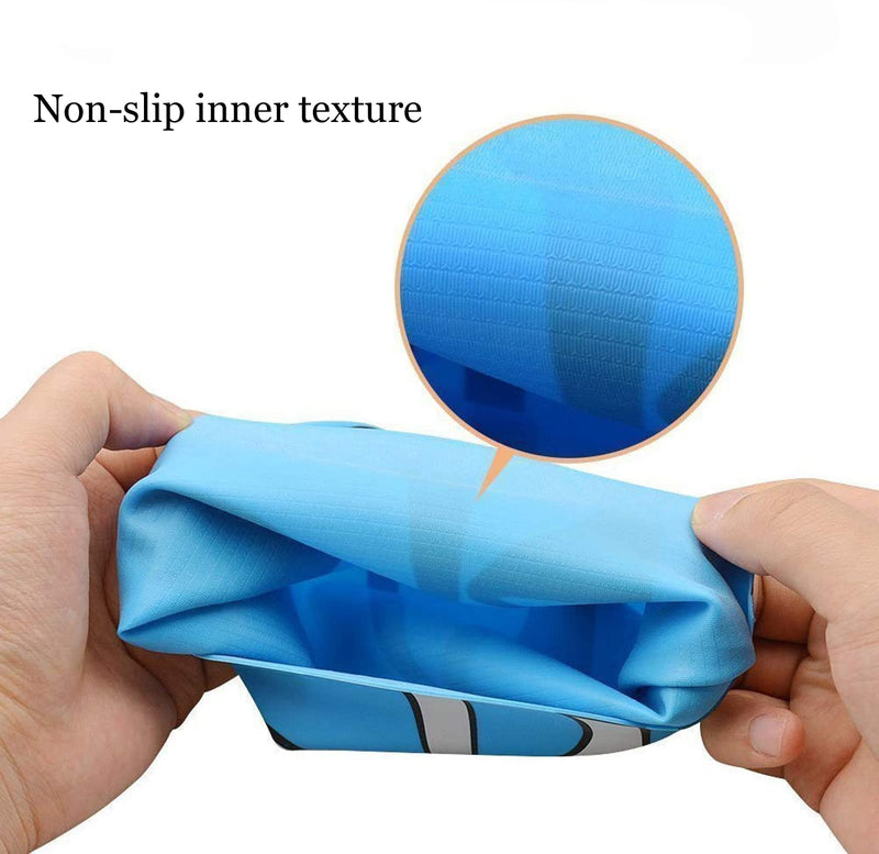 Ancaiqi Kids Swim Cap, Silicone Swimming Cap for Girls Boys Kids, Bathing Cap Waterproof Fish and Shark with Nose Clip Earplugs for Long and Short Hair Sky Blue - BeesActive Australia