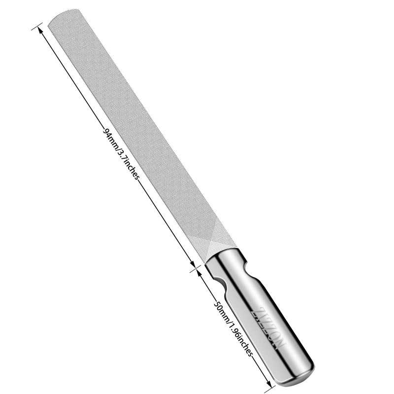 ZIZZON Professional Stainless Steel Nail Files Double Sided for Women and Men, Heavy Duty Reusable Manicure Filer for Natural Nails, Great for Home Salon or Travel Use - BeesActive Australia
