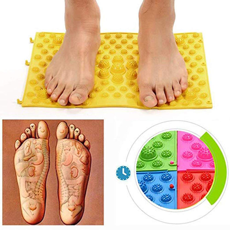 Yobeyi Foot Massage Acupressure Mat Game Foot Reflexology Walking Toe Plate Massage Pad Bathroom Mat Yoga Mat Sports Mat 2 PCS (green) - BeesActive Australia