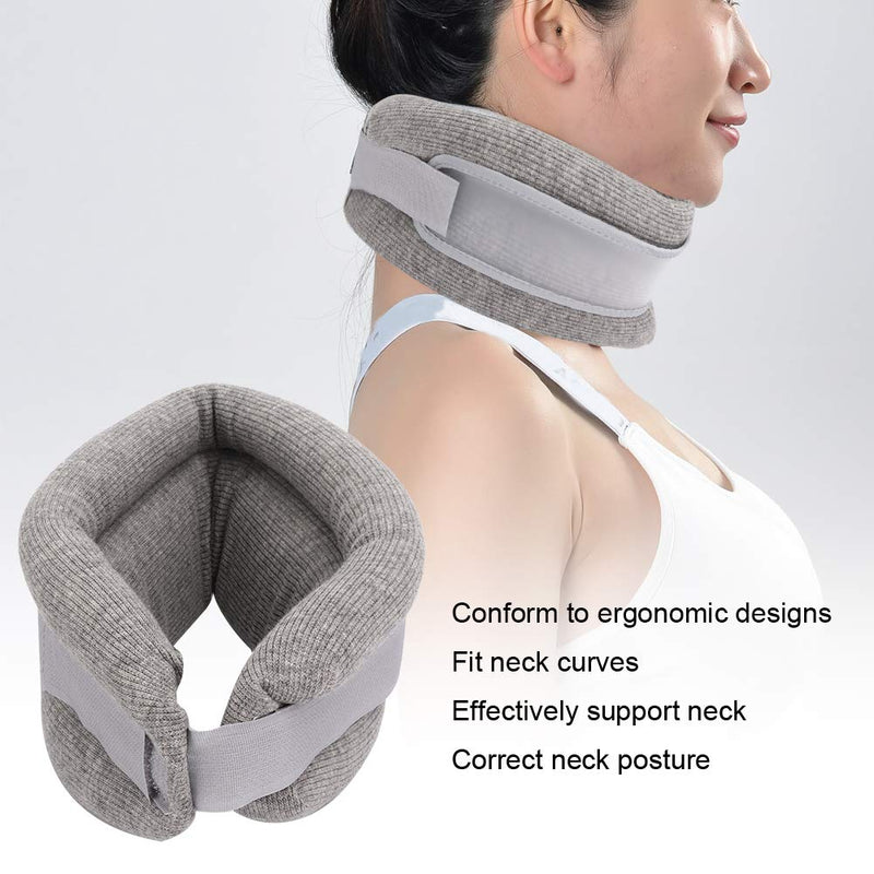 Neck Brace,Cervical Vertebra Traction Device Breathable Correction Neck Brace Fixing Strap Support(grey) Gray - BeesActive Australia