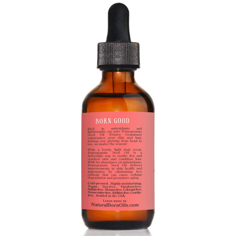2oz Pomegranate Seed Oil, 100% Pure and Natural, Organic and Rich in Antioxidants for Supple, Soft Skin and Hair - Includes Pump & Dropper - BeesActive Australia