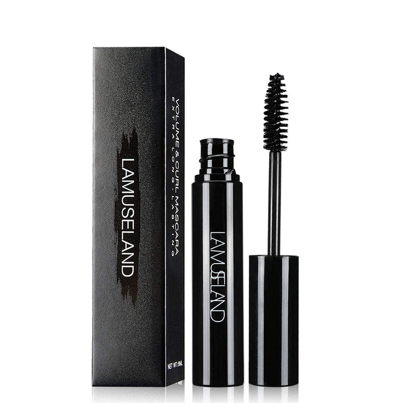 LAMUSELAND Lash Mascara Black, Thickening Lengthening Eyelash Extensions, Smudge-proof ,Waterproof, Long Lasting All Day Eye Makeup for Women - BeesActive Australia