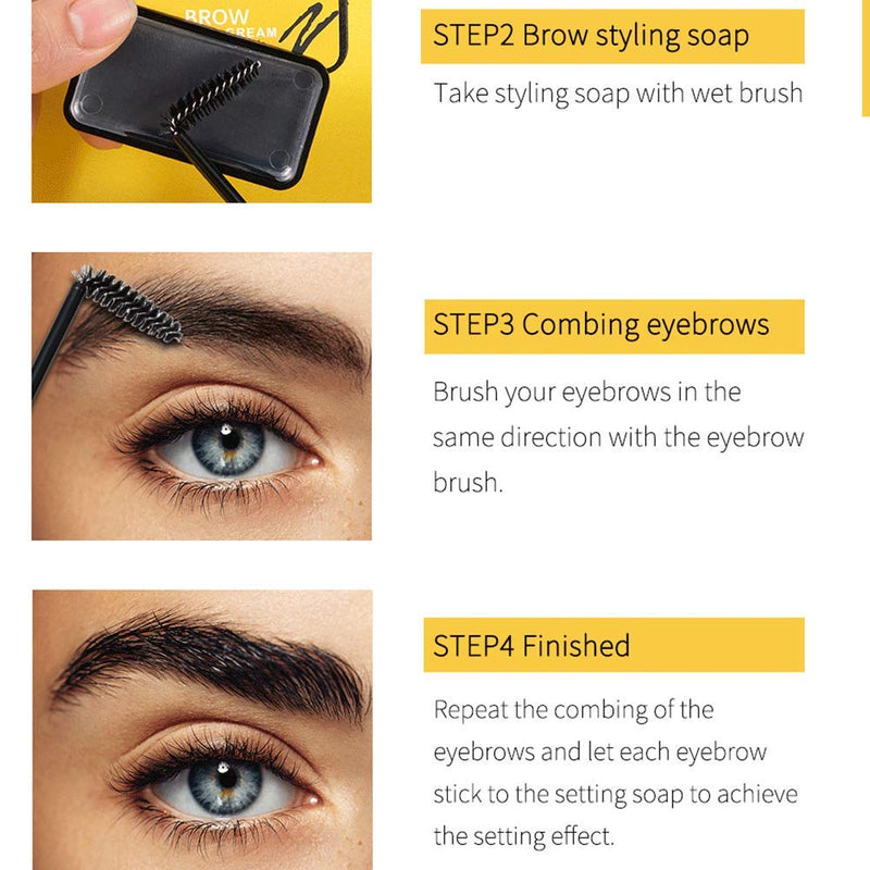 4D Eyebrow Styling Soap, Natural Long Lasting Waterproof Eyebrow Makeup Balm Pomade, Excellent Eyebrow Cosmetics Stereotypes - BeesActive Australia