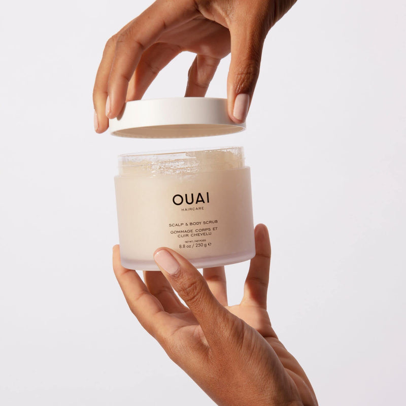 OUAI Scalp & Body Scrub | Deep-Cleansing Scrub for Hair and Skin that Removes Buildup, Exfoliates and Moisturizes | Made with Sugar and Coconut Oil | Free from Parabens, Sulfates and Phthalates 250g - BeesActive Australia