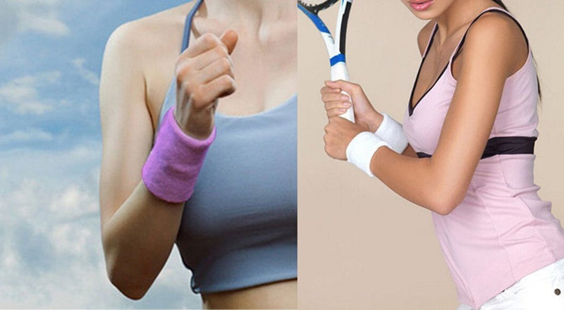 Kagogo 3 Inch Cotton Sports Wristband/Sweatband for Basketball Tennis and Other Sports, Price/Pair Black - BeesActive Australia