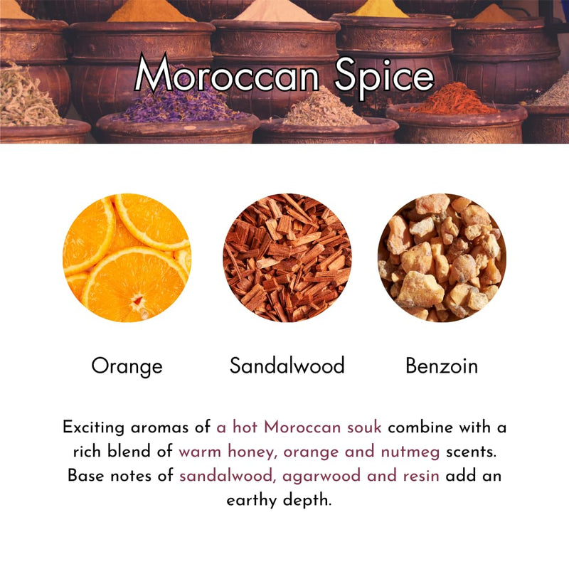 Ashleigh & Burwood Scented Home 150ml Reed Diffuser Fragrance Set - Moroccan Spice - Warm Honey & Nutmeg Scent - For The Home - Recyclable - Includes Reed Diffuser Sticks and Fragrance - Refillable - BeesActive Australia