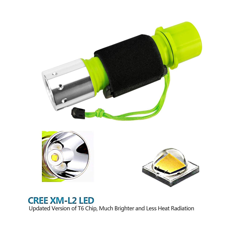 BlueFire Professional 1100 Lumen Diving Flashlight CREE XM-L2 Bright Submarine Light Scuba Safety Lights Waterproof Underwater Torch for Outdoor Under Water Sports - BeesActive Australia