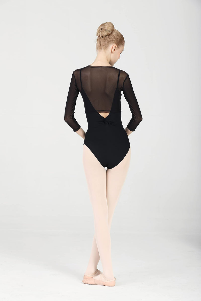 Dance Elite Long Sleeved Mesh Crop Top for Dance - Warmup Dance Tops for Women Medium - BeesActive Australia