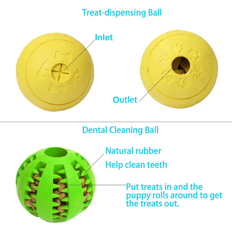 Volacopets 5 Different Functions Interactive Dog Toys, Dog Puzzle Toys, IQ Treat Ball for Medium Large Dog, Dog Squeaky Balls, Dog Ball, Food Treat Dispensing Toys, Puppy Toys Large Medium Dogs - BeesActive Australia